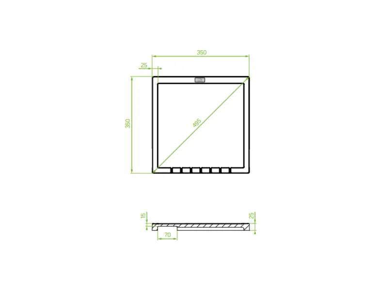 Aquadesign Unix Multifunktions-Spülabtropfer 35x35cm Beige 1208958210