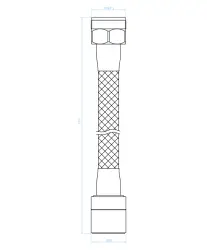 Aqua-Design 2-Funktions-Verlängerungsperlstrahler mit flexiblem Auslauf 17 cm Chrom M22 und M24 1208958227