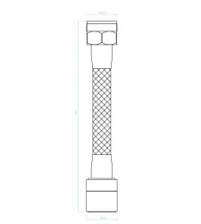 Aquadesign 2-Funktions verlängerter Perlator mit flexiblem Auslauf 13 cm Chrom M22 und M24 1208958229