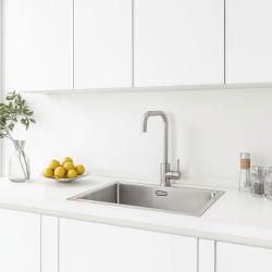 Ausmann Inox Square Küchenarmatur mit schwenkbarem Auslauf komplett Edelstahl 1208958309