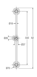 PB Classic verstellbare Gleitstange mit Halter aus Edelstahl 1208958350