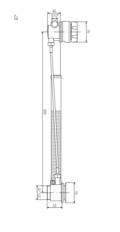 PB Wannenablauf Chrom mit Wannenüberlauf und Wannenfüller Kombination 1208958386