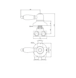 Huber Croisette Umlenkventil Gold 1/2 CS0002702G