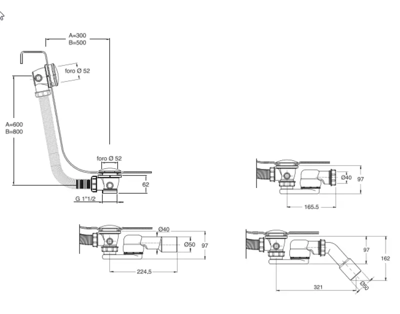 Waterevolution Badewannenüberlauf mit Push-to-Open, PVD Hellgold 1208958402