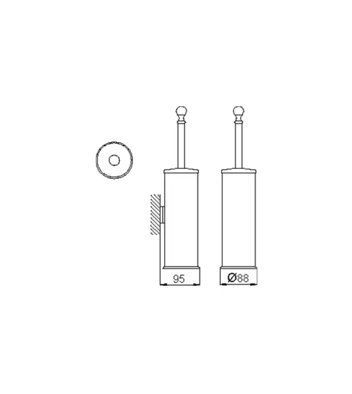Huber Croisette Classic WC-Bürstenhalter Edelstahl 4038.01H.AC