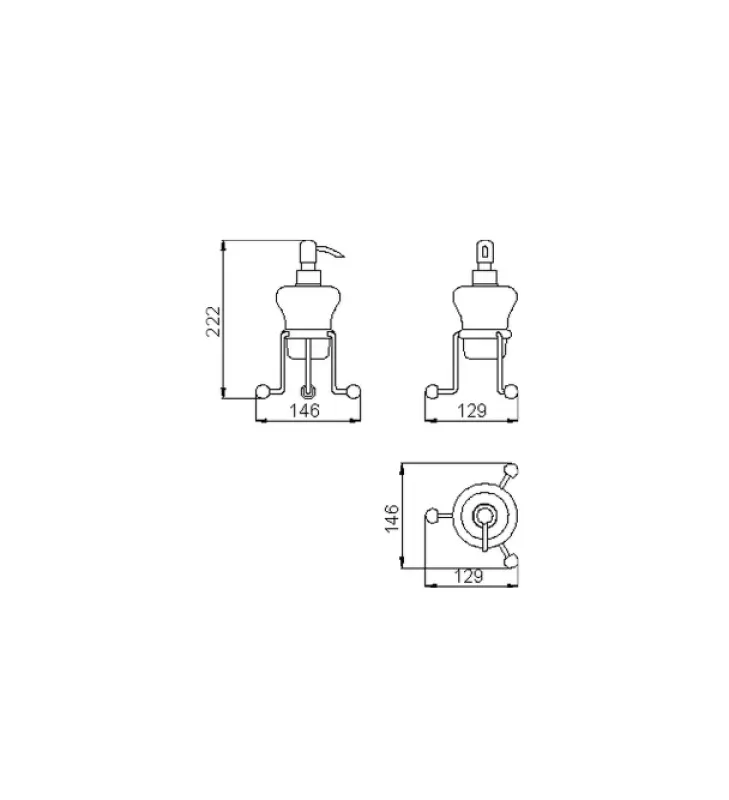 Huber Croisette Classic Seifenspender Edelstahl Keramik 4030.01H.AC