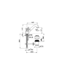 Cisal Arcana Keramik-Waschtischbatterie Gold AC00051024