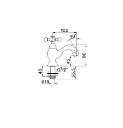 Cisal Arcana Ceramic Kaltwasserhahn, Kupfer AC00090026
