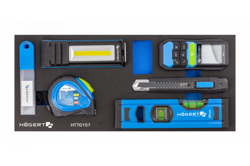 Hoegert 7-Schubladen-Werkzeugschrank mit einer Seitentür mit Zubehör 544 Stück. 1208962010