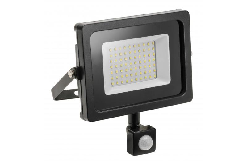LED-Flutlicht iNEXT mit Bewegungssensor 50W 4000lm, PF>0,9, RA>80, IP65, 120°, 6400K, schwarzer Körper 1208962862