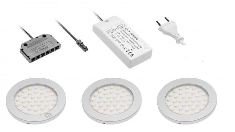 Decor cucina Küchenbeleuchtungsset mit 3 Spots mit Schalter Beleuchtung warmweiß 1208963267