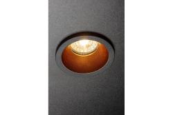 Decor Deckenstrahler ELVA IP54 rund Ø85x45mm schwarz / kupfer 1208963723