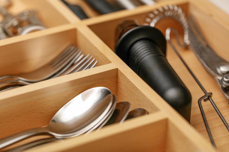 Decor Cutle Besteckkästen Küche Verstellbarer Besteck-Organizer 1208966292