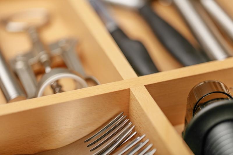 Decor Cutle Besteckkästen Küche Verstellbarer Besteck-Organizer 1208966292