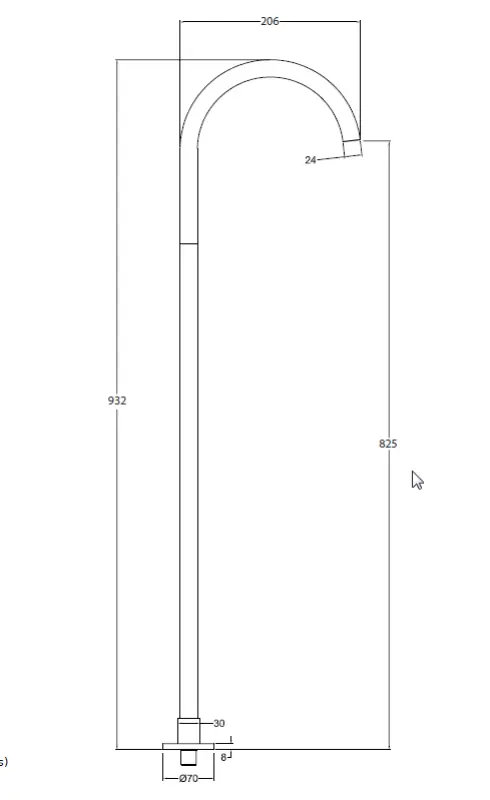 Waterevolution Flow freistehende Waschtischarmatur, Auslauf PVD gebürstetes Light Gold T1677CPE (kloon)