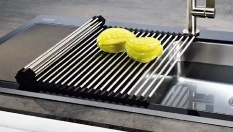 Quadri Edelstahl Rollmatte für das Spülbecken 39 x 26 cm 1208966923