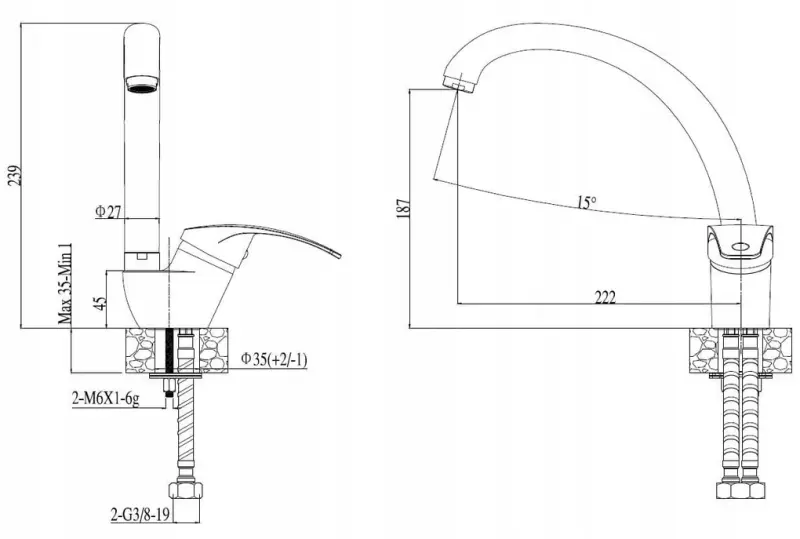 Quadri Küchenarmaturenset Weiß mit eingebautem Seifenspender und verstellbarem Einlegekorb Weiß 1208966928