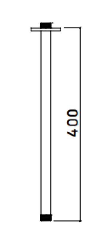 Waterevolution Flow Deckenhalterung 40cm Light Gold T164540WGE