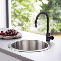 Quadri Bristol Küchenarmatur mit flexiblem schwarzem Auslauf, PVD Schwarz 1208967083