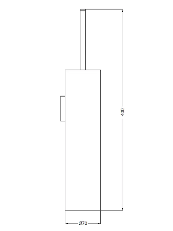 Waterevolution Flow WC-Bürstenset für die Wand PVD Light Gold A241WGE