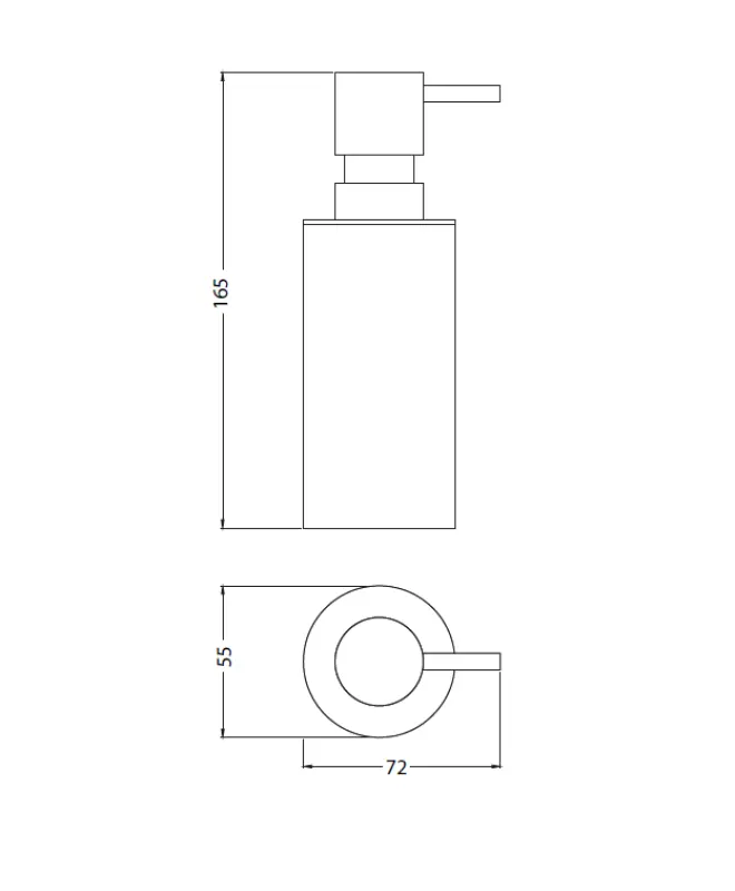Waterevolution Deep Seifenspender freistehend Gun Metal A225GME