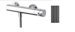 Wasserevolution Flow Duschthermostat mit Duschgarnitur rund PVD Gun Metal T140TNRGME