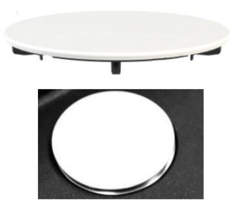 Granitemy Universal Ablaufabdeckung Spülbecken, Korbstecker Abdeckkappe matt weiß Deckel für Ablaufloch 1208967259