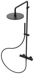 Waterrevolution Flow Duschkombination mit Regendusche matt schwarz 250mm T141N25PR