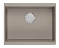 Quadri Newport II Granit Unterbauspüle Taupe 560x450mm mit Edelstahlstopfen und Ablaufkappe 1208967453