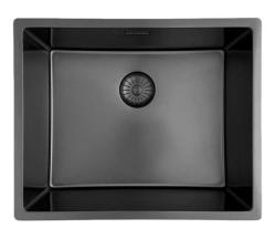 Pure.Sink Prestige Spülbecken 50x40 cm PVD Gun Metal 10mm Radius Unterbau, Flachbau und Aufbau PPG5040-61