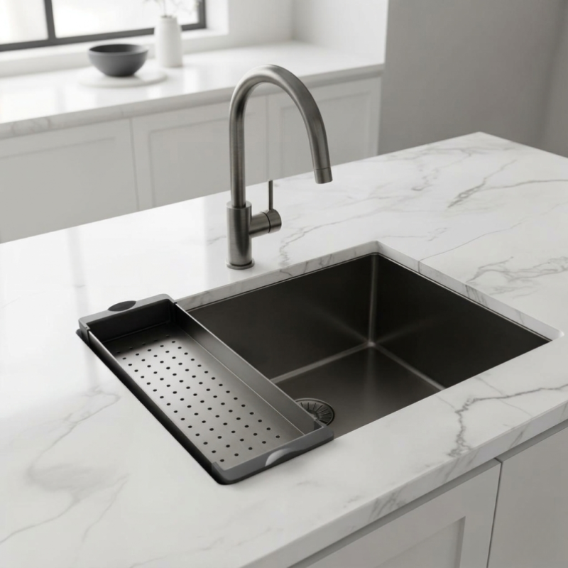 Pure.Sink Prestige Einsatzschale für Spülbecken Gun Metal PPGCL40-61