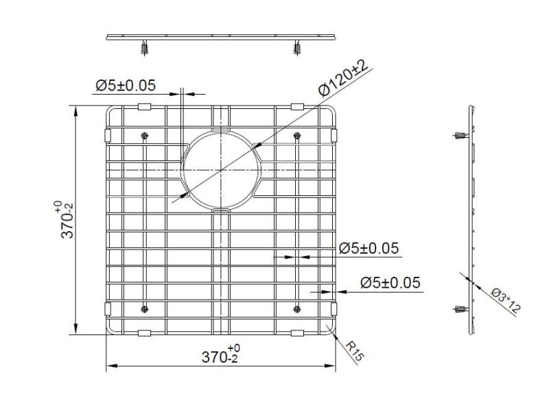 Pure.Sink Prestige Bodenablage 40 Gold PPGGD40-60