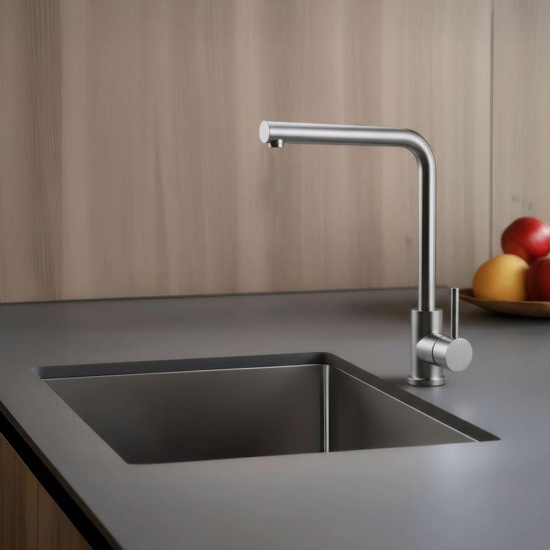 Pure.Sink Elite Steel Spark Küchenarmatur Edelstahl PS8040-02