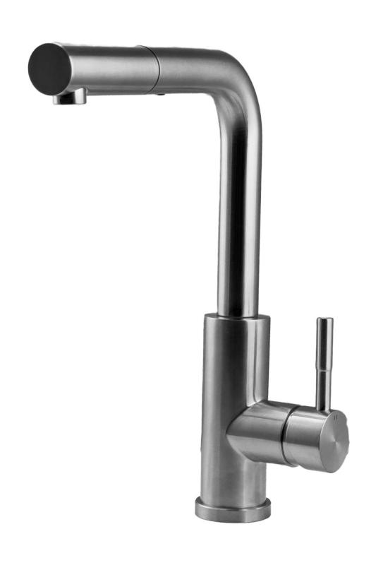 Pure.Sink Elite Steel Spark-S Küchenarmatur Edelstahl mit ausziehbarem Auslauf PS8041-02