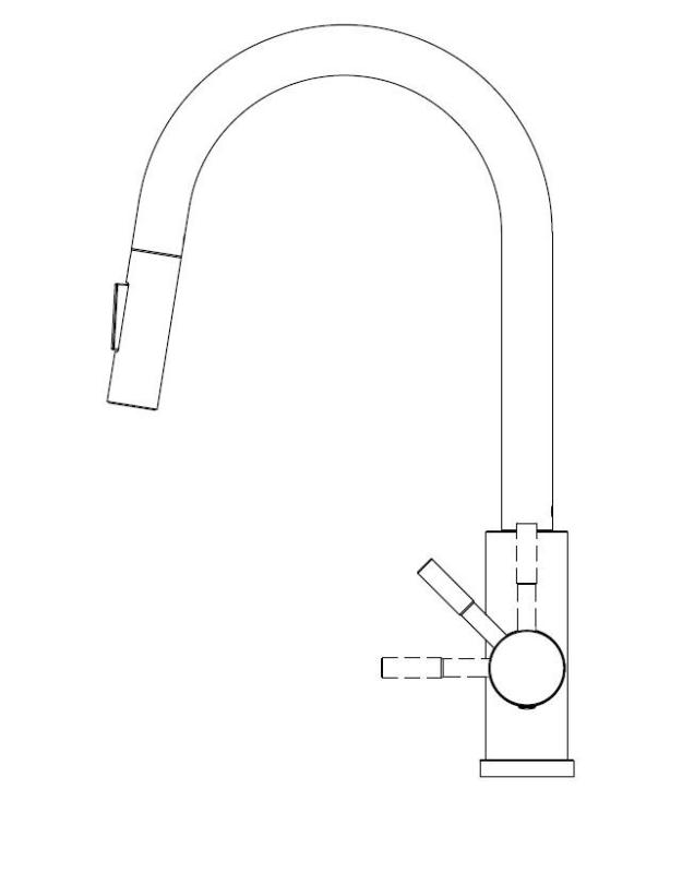 Pure.Sink Elite Steel Stream-S Küchenarmatur Matt Schwarz mit ausziehbarem Auslauf PS8045-10