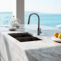 Pure.Sink Elite Steel Stream-S Küchenarmatur PVD Gun Metal mit ausziehbarem Auslauf PS8045-61