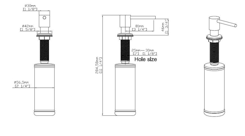 Der Pure.Sink Elite Steel Shine Seifenspender PVD Gun Metal PS9010-61