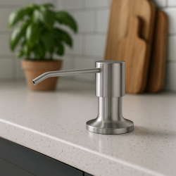 Quadri Manchester Einbau-Seifenspender Edelstahl - Oben Nachfüllbar 1208967655