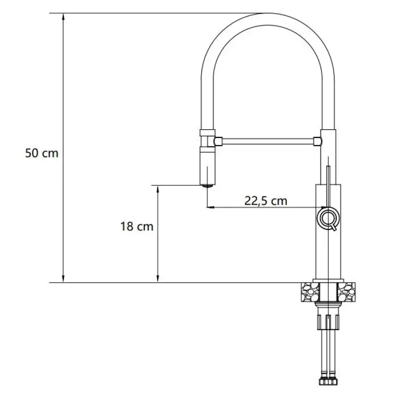 Quadri Retford Küchenarmatur Weiß mit Kupfer-Finish und flexiblem weißen Auslauf 1208967673