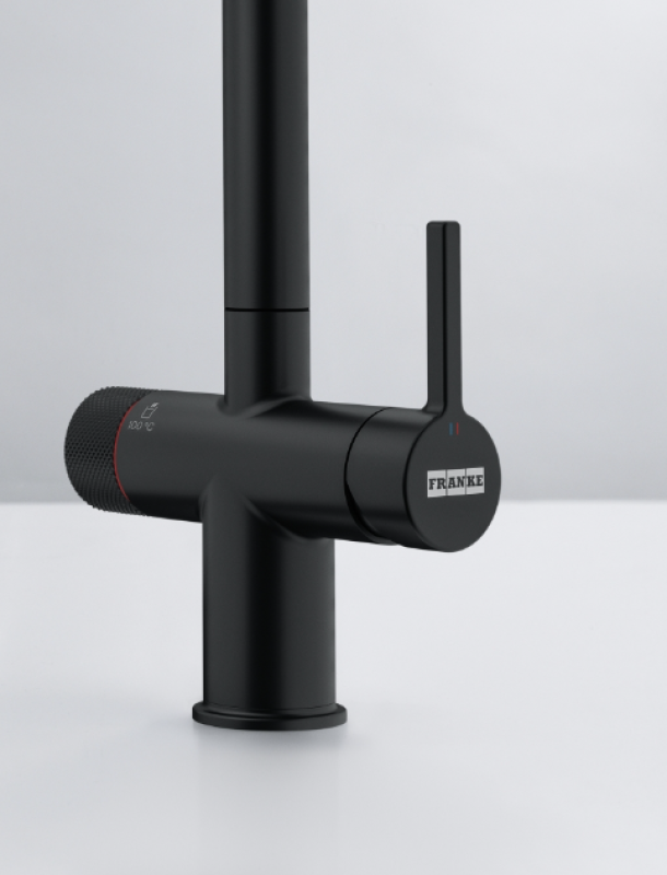 Franke Maris Wasserhub 4L Boiler 3-in-1 mit Twist mechanischer Heißwasserkraan Mattschwarz mit Wasserhub Mischset 1208967861