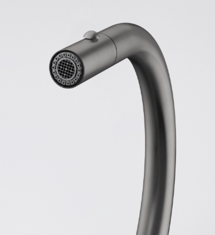 Franke Mythos Masterpiece Küchenarmatur Anthrazit mit J-Auslauf und Ausziehbarer Brause - 115.0711.555