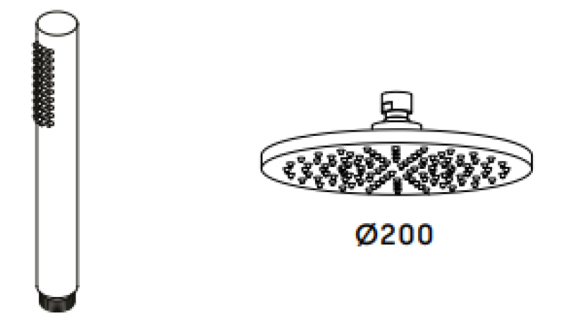 Wasserevolution Flow Drei-Wege-Duschmischer mit Hand- und Kopfdusche Gun Metal T131NGME