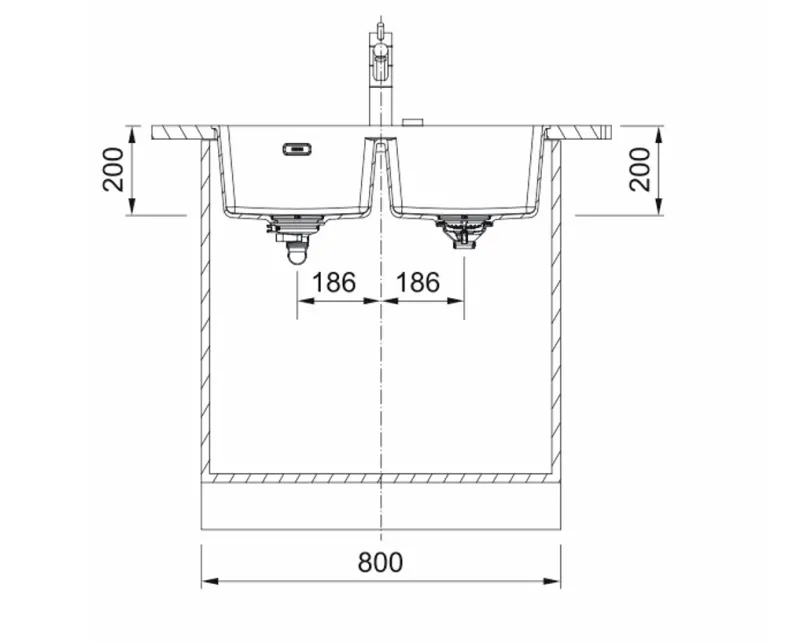 Franke Maris MRG 220-35-35 Fragranite Schiefer Grau Doppel Spülbecken grau dunkel Flach Einbau 135.0714.633