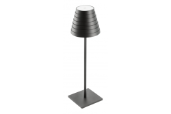 'FIZZI LED Tischlampe, 2,5W, 200lm, DC 5V, 1A, 4000 K, Batterie 4000 mAh, dimmbar, schwarz