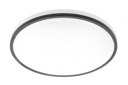 TULA LED-Deckenlampe, Ø350mm, 4000K, 24W, 1680lm, AC180-250V, 50/60 Hz, PF>0,5, IP44, schwarz,3y