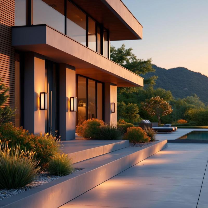 VASTI Fassadenleuchte, E27, MAX. 12W, IP54, AC220-240V, 50/60Hz, schwarz