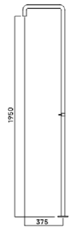 Wasserevolution Flow Duschsäule mit Mischknopf Gun Metal T146GME