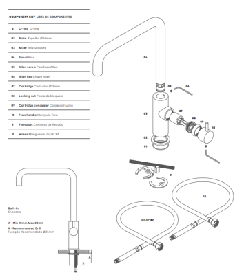 Waterevolution Flow Küchenarmatur mit schwenkbarem Winkel-Auslauf in Gun Metal T158HGME