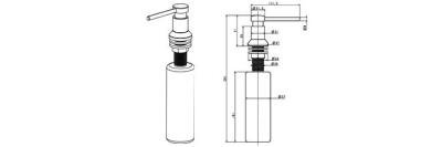 Ausmann Turt Einbau-Seifenspender in Gun Metal, von oben nachfüllbar 1208969721