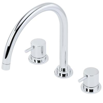 Wasserevolution Flow 3-Loch Küchenarmatur mit schwenkbarem Auslauf und Anschluss für gefiltertes Wasser Chrom T152U01